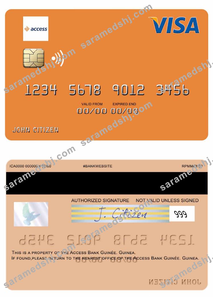 Guinea Access Bank Guinée visa debit card